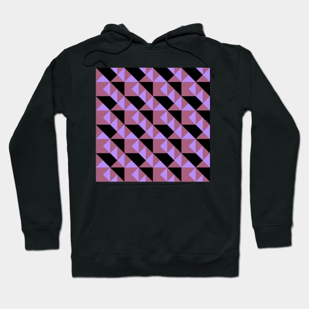 ’Zangles’ - in Dusky Pink and Lilac on a Black base Hoodie by sleepingdogprod